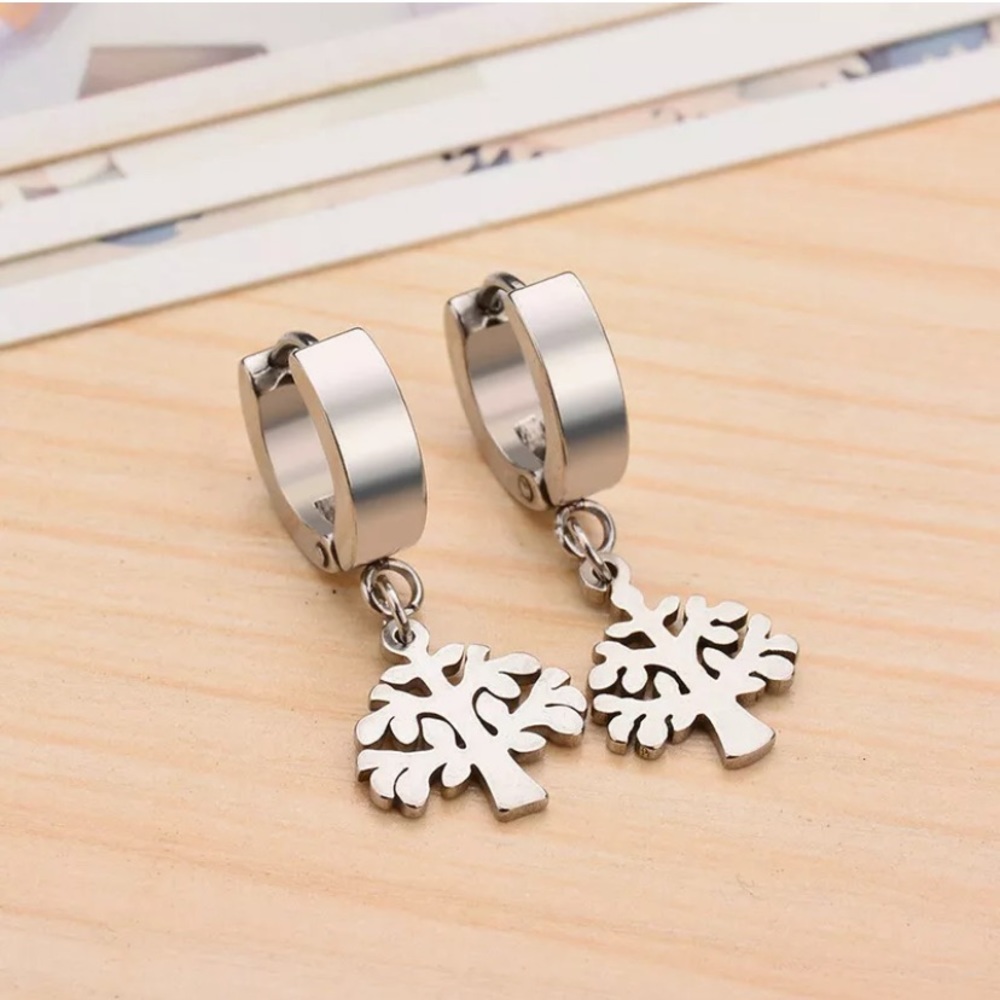 Hypoallergenic Stainless Steel Tree Earrings NEW